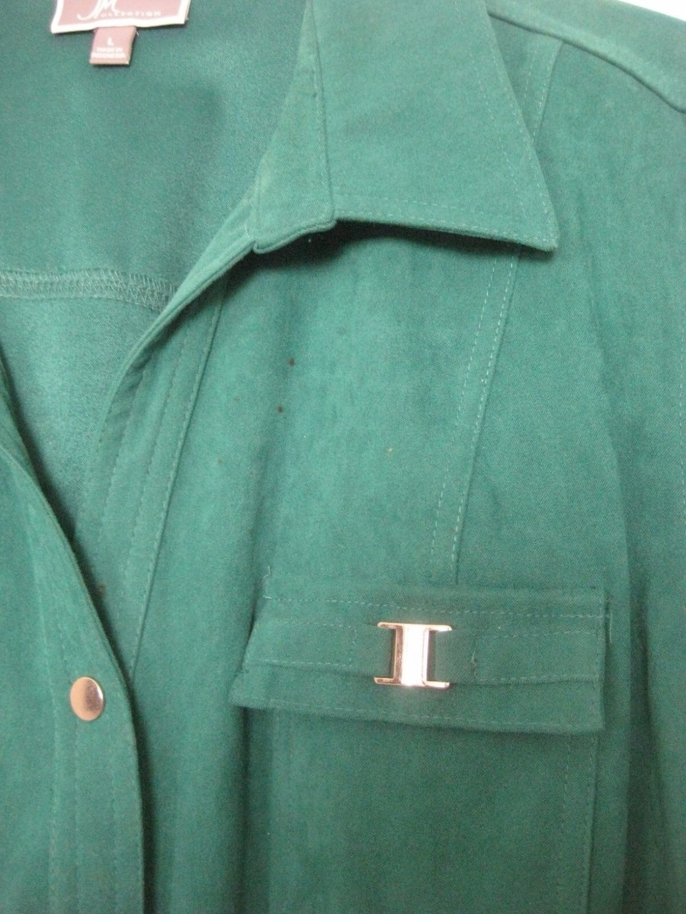 JM Collection Deep Green Jacket, Small - Picture 9 of 9